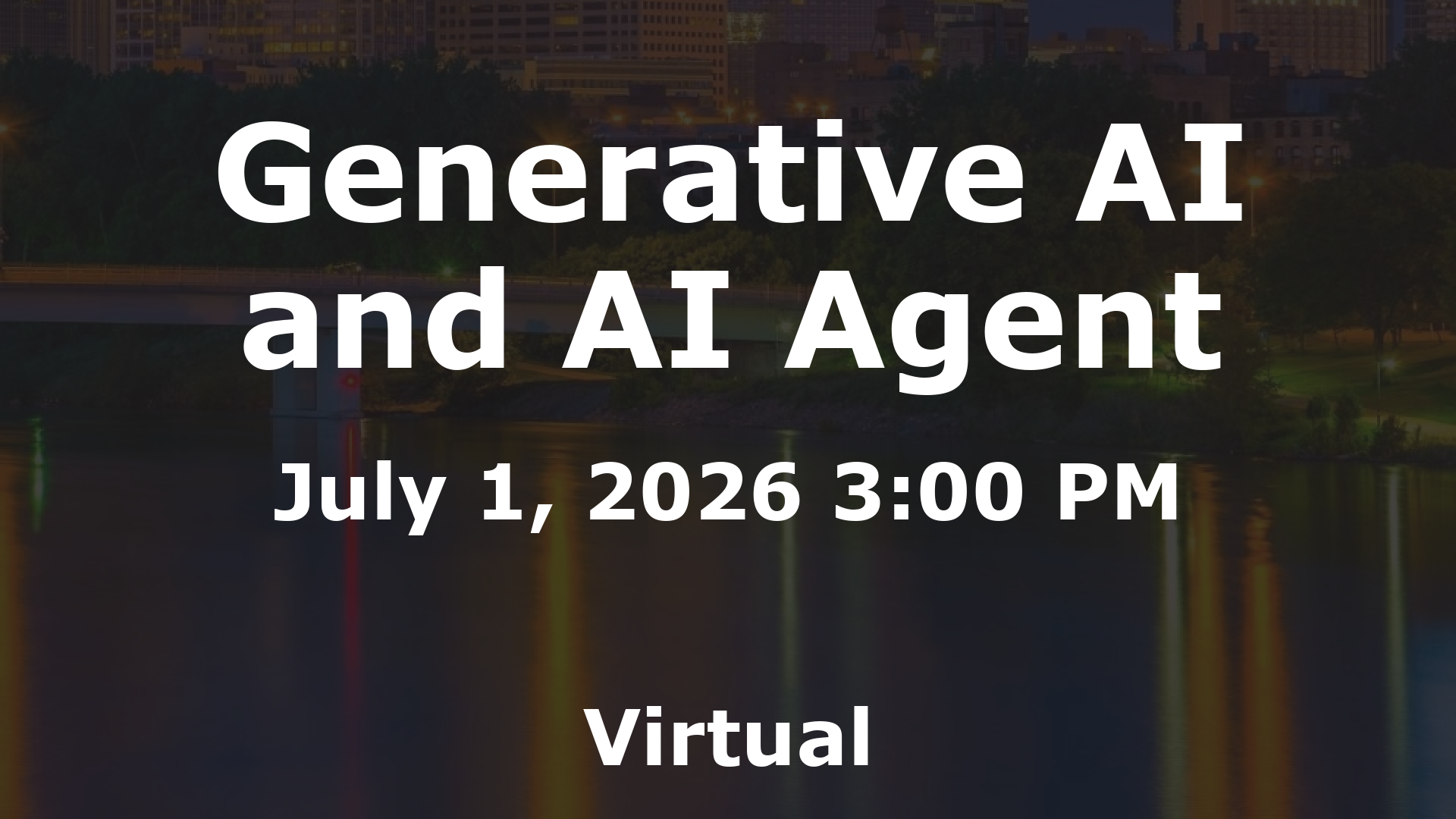 Generative AI and AI Agent event image